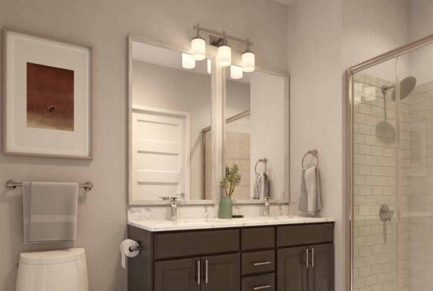 Zionsville apartment bathroom